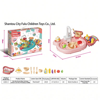 Kids Kitchen Sink Play Set