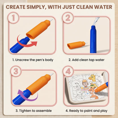 Reusable Montessori Water Doodle Book for Kids